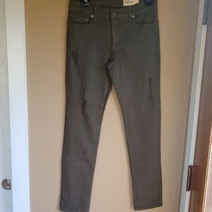 Pistola Skinny Distressed Green Jean Pants New Size 27
